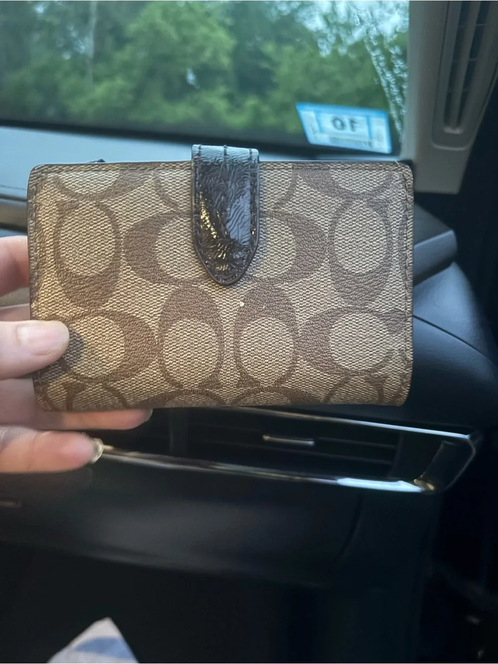 Coach Signature Canvas Bifold Wallet in Brown